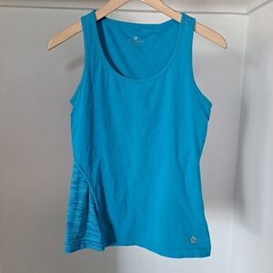Tuff Athletics | blue woman's athletic tank top